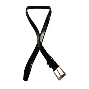 Men's Black Leather Belt Like New Waist 46"-48"